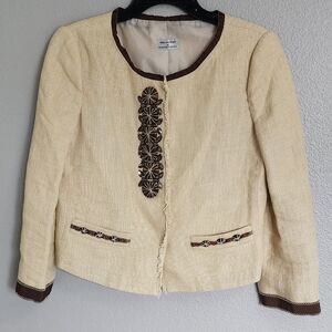 PHILOSOPHY DI  ALBERTA FERRETTI LINEN BLAZER JACKET/ SIZE 4